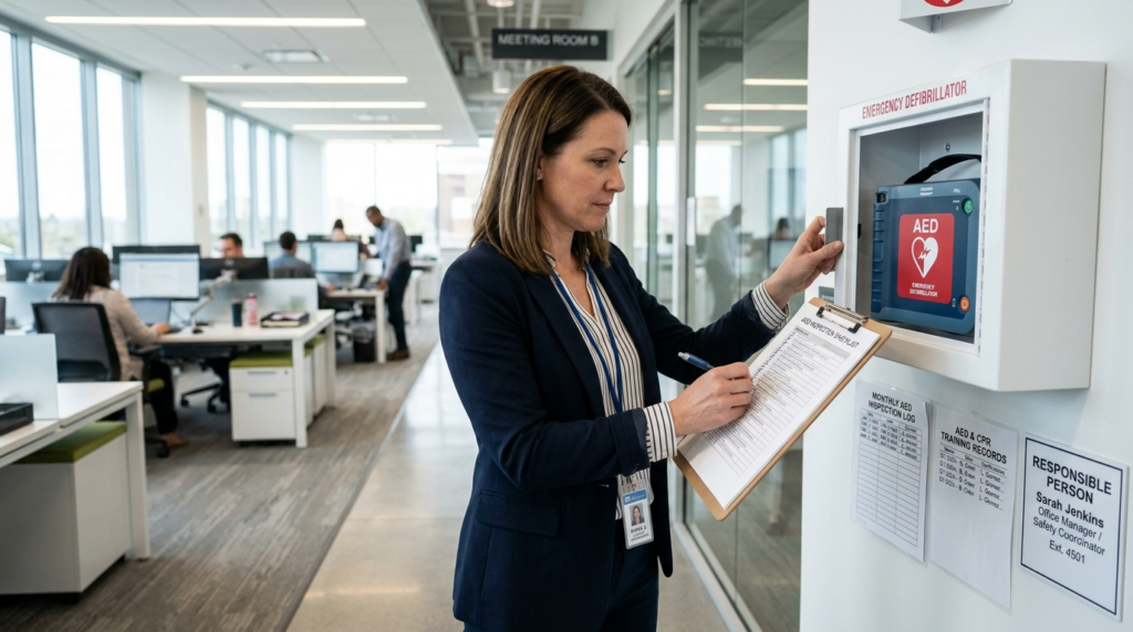 Professional photograph of an office manager or safety coord