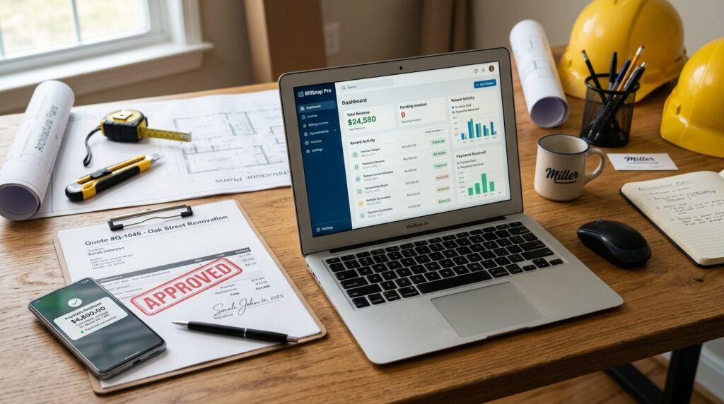 Close-up photorealistic image of a small business owners de